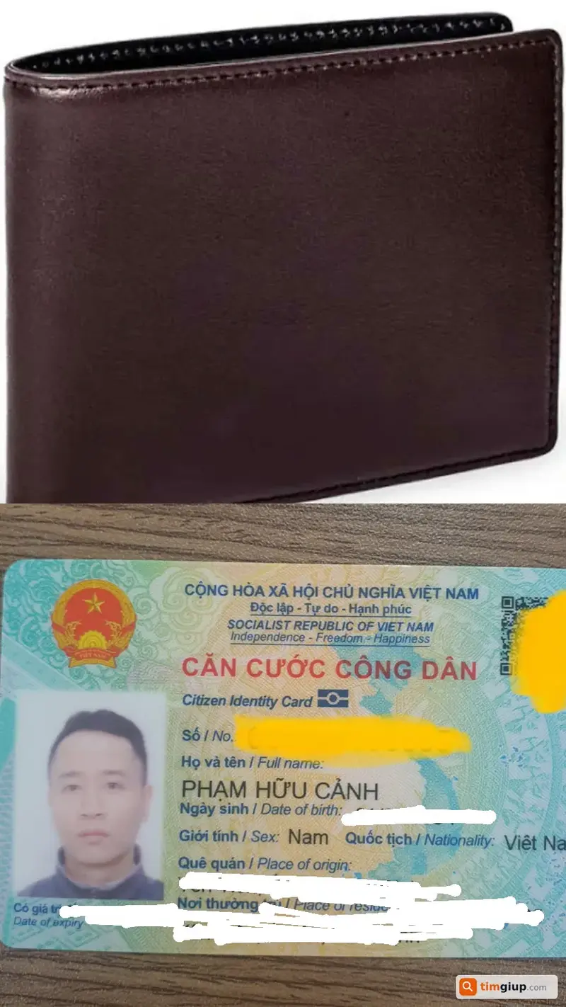 Tìm ví và giấy tờ tùy thân mang tên Phạm Hữu Cảnh tại Hà Nội