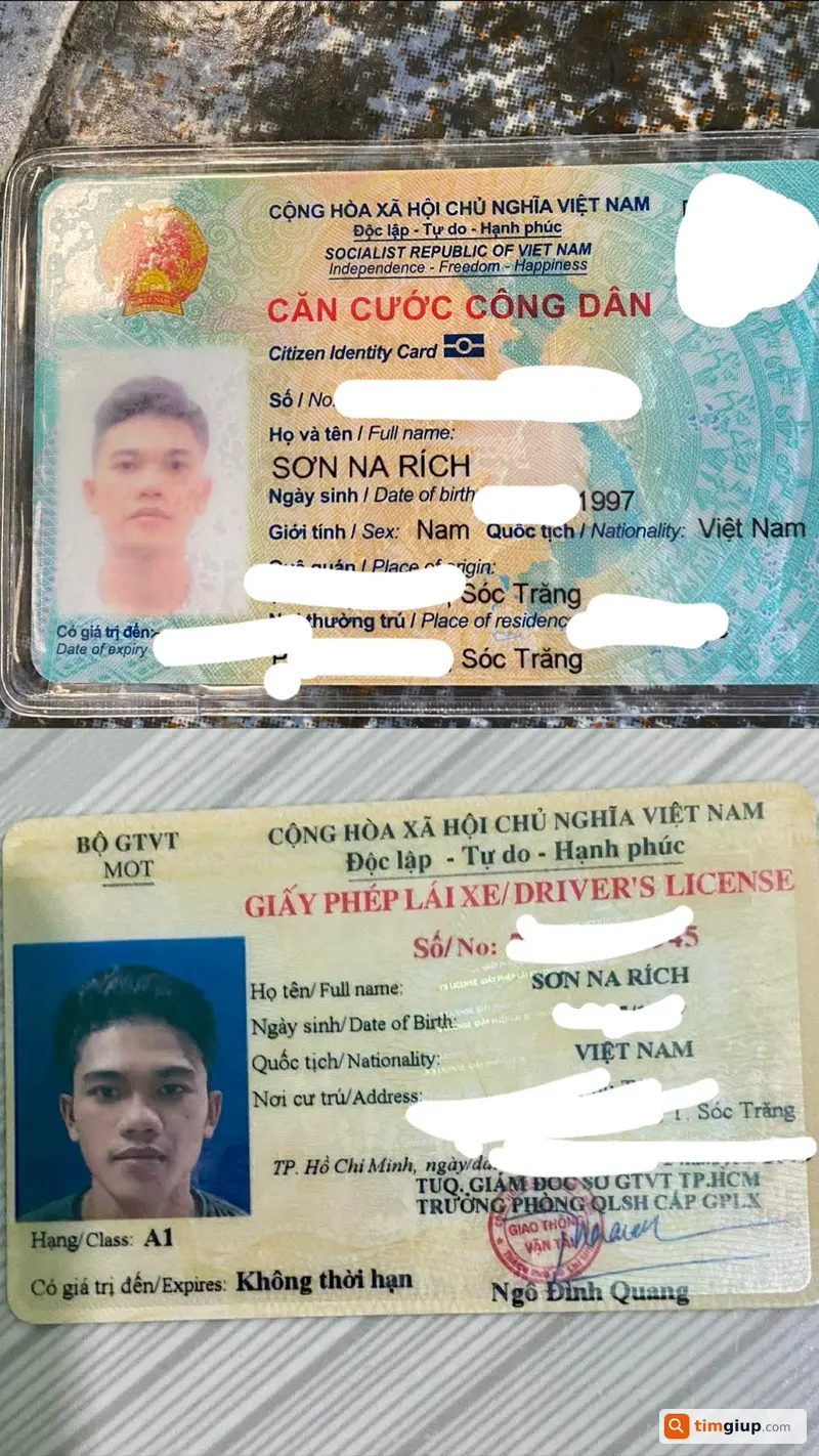 Rơi ví nâu chứa CCCD, bằng lái tại CMT8 Lê Thị Riêng