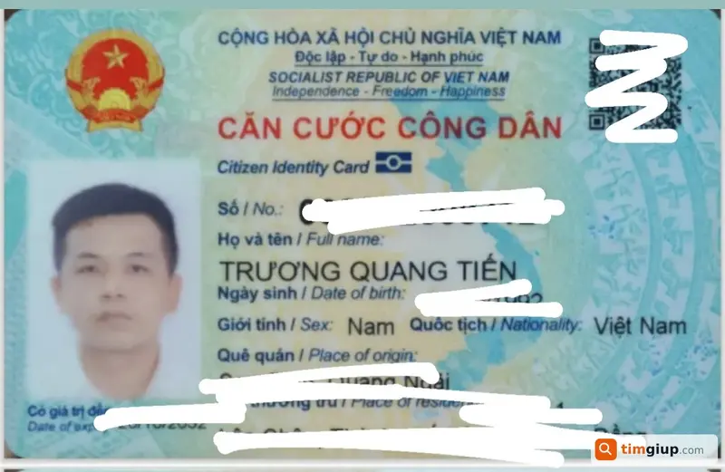 Tìm ví đánh rơi tên Trương Quang Tiến (1992) tại TP. Hồ Chí Minh