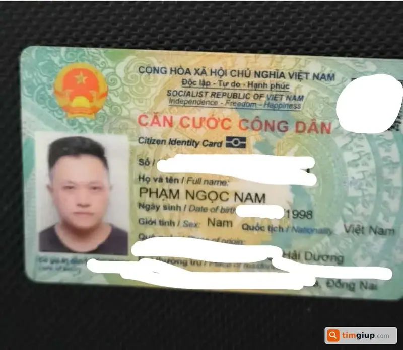 Tìm ví và giấy tờ tùy thân mang tên Phạm Ngọc Nam tại Đồng Nai