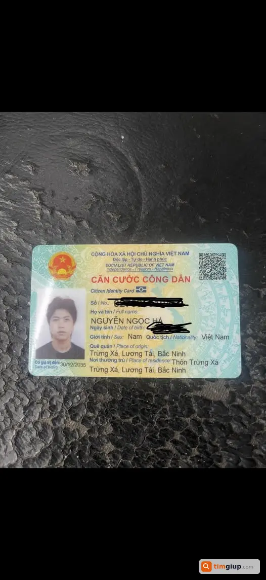 Mất ví có CCCD Nguyễn Ngọc Hà tuyến Nhổn–Tây Tựu Hà Nội