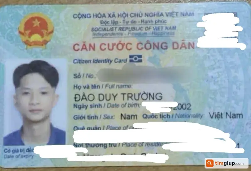 Tìm ví đánh rơi chứa giấy tờ tên Đào Duy Trường tại Hà Nội