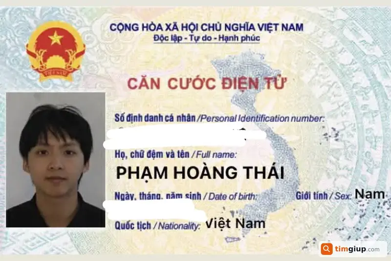 Tìm Căn cước công dân mang tên Phạm Hoàng Thái (2002) tại Hải Phòng