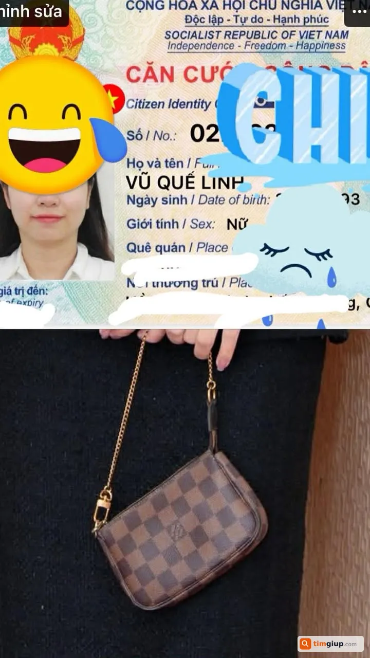 Tìm ví và giấy tờ tùy thân của Vũ Quế Linh tại An Trạch, Đống Đa