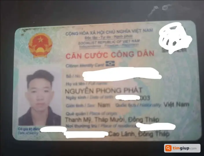 Mất ví đen có CCCD tên Nguyễn Phong Phát tuyến Tây Ninh