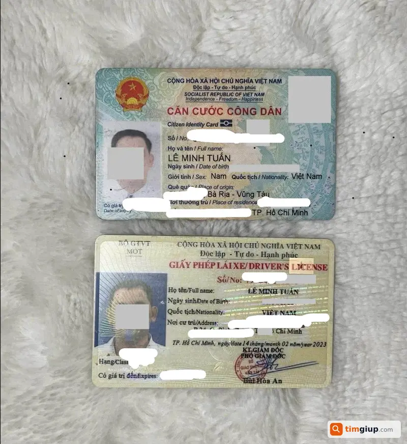 Tìm ví giấy tờ mang tên Lê Minh Tuấn tại TP.HCM