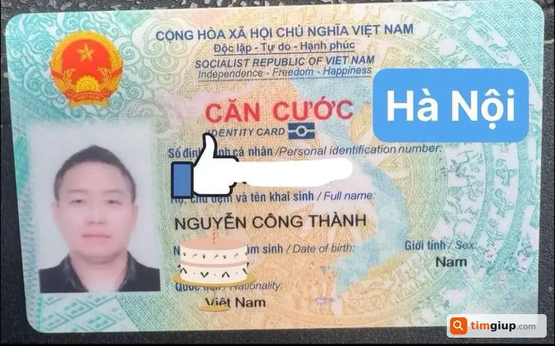 Tìm ví giấy tờ mang tên Nguyễn Công Thành tại Hoàng Mai, Hà Nội