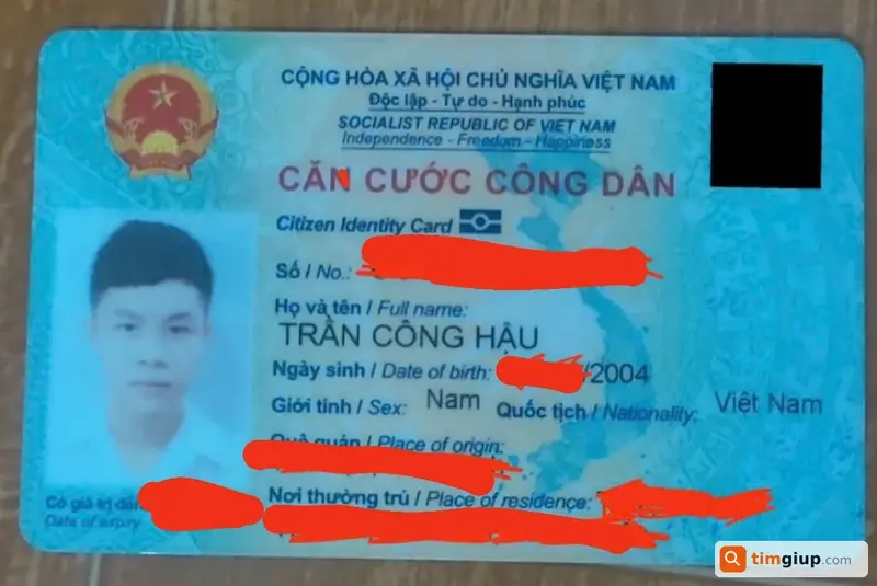 Tìm ví đánh rơi tên Trần Công Hậu tại Biên Hòa, Đồng Nai