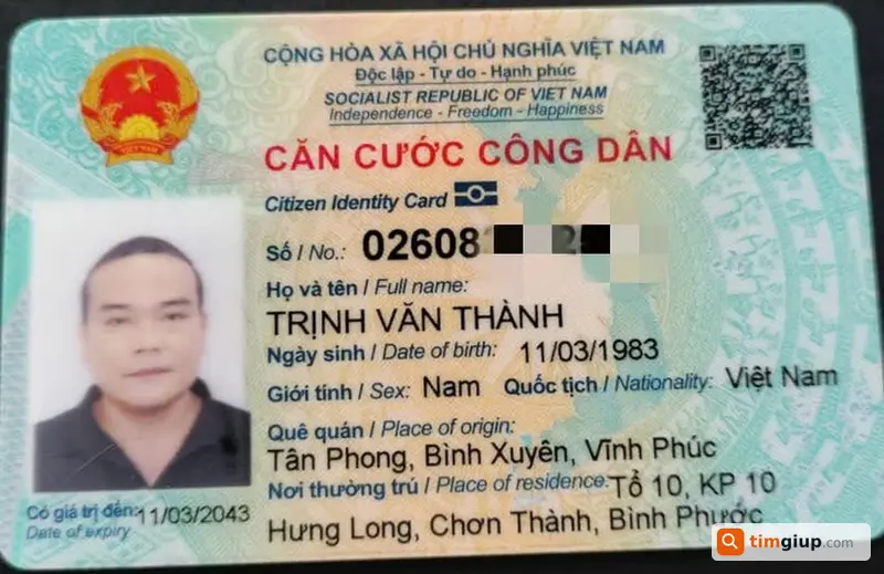 Mất bóp chứa giấy tờ Trịnh Văn Thành tuyến QL1K Bình Dương