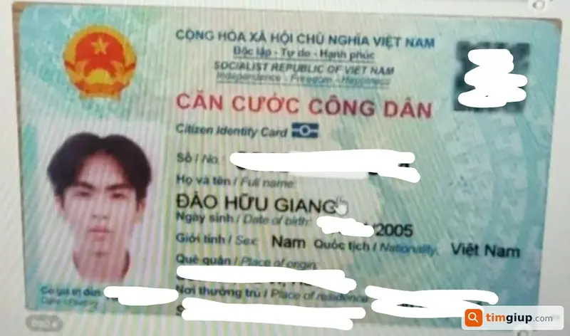 Tìm ví đánh rơi tên Đào Hữu Giang tại Hà Nội