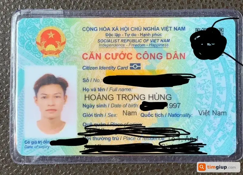 Tìm ví đánh rơi tại Ninh Bình mang tên Hoàng Trọng Hùng