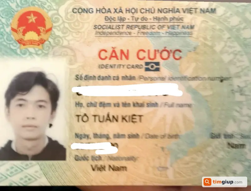 Tìm ví đen chứa CCCD Tô Tuấn Kiệt rơi tại Cái Răng Cần Thơ