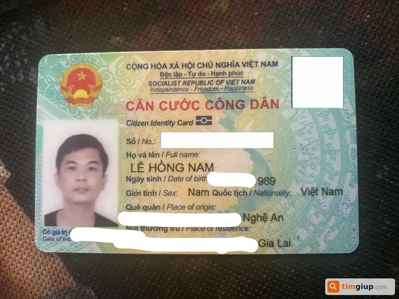 Tìm ví và giấy tờ tùy thân tên Lê Hồng Nam tại Hải Phòng