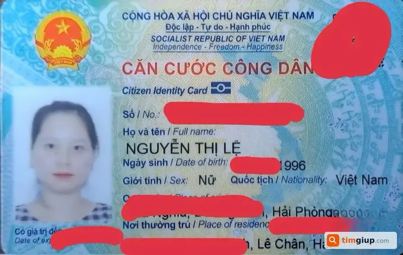 Tìm ví màu trắng và giấy tờ tên Nguyễn Thị Lệ tại Hải Phòng