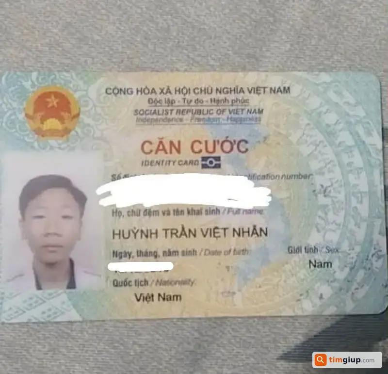 Tìm Ví Giấy Tờ Tên Huỳnh Trần Việt Nhân Rơi Ở Nguyễn Xí