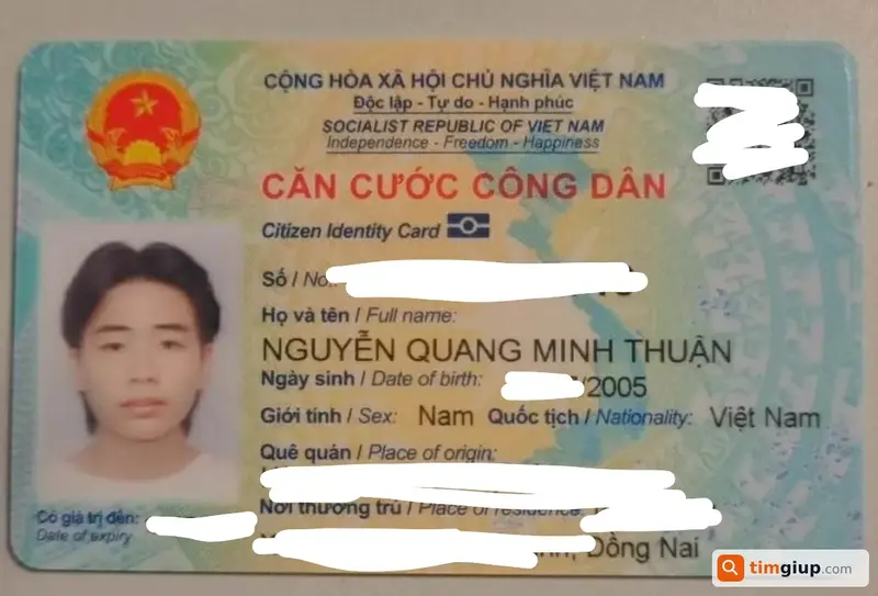 Tìm ví đánh rơi tại Quận 7, TP.HCM - Tên Nguyễn Quang Minh Thuận