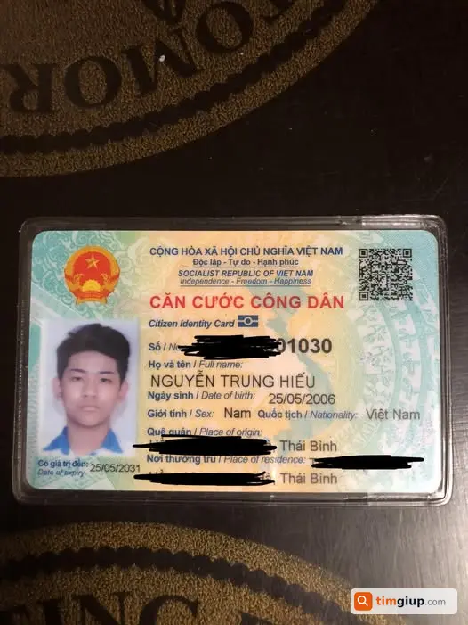 Rơi ví tiền có CCCD, bằng lái khu Trương Định Hà Nội