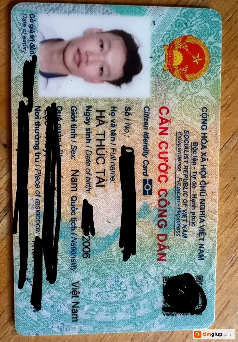 Tìm ví đánh rơi tên Hà Thúc Tài tại Quận Tân Phú, TP.HCM