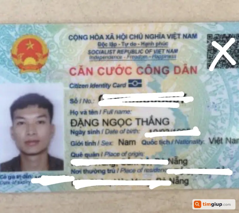 Tìm ví đen chứa CCCD và GPLX tại Đà Nẵng
