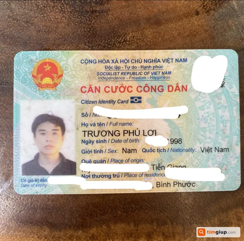 Tìm Ví Giấy Tờ Mang Tên Trương Phú Lợi Từ Bình Phước Đến Bình Dương