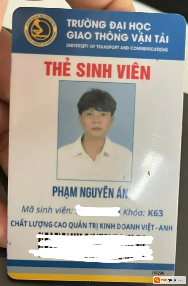 Tìm ví màu đen thất lạc tại Hà Nội tên Phạm Nguyên Ánh