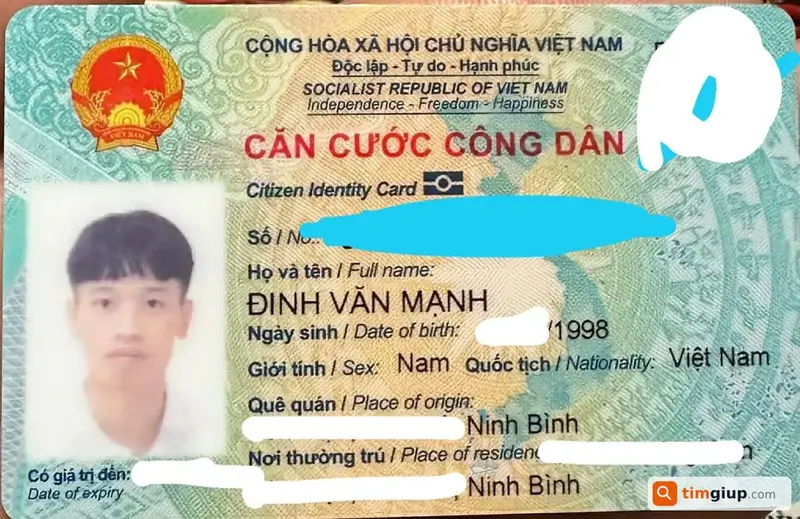 Tìm ví và giấy tờ tùy thân của anh Đinh Văn Mạnh tại Hà Nội