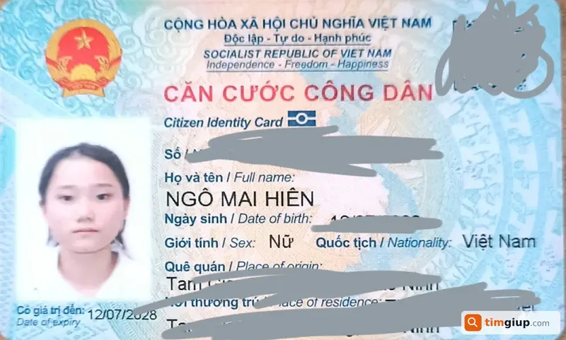 Tìm ví đánh rơi tên Ngô Mai Hiên tại Bắc Ninh