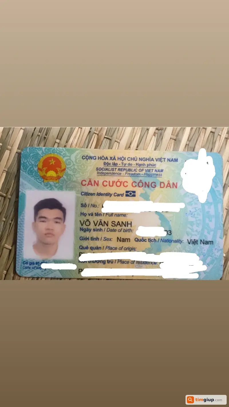 Tìm ví giấy tờ mang tên Võ Văn Sanh tại Gò Vấp và Thủ Đức