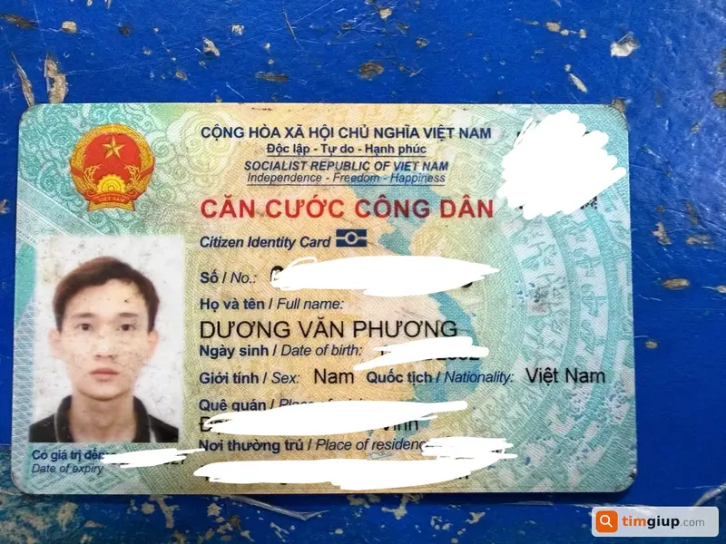 Tìm ví và giấy tờ tùy thân tên Dương Văn Phương tại Hà Nội