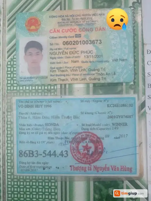 Mất ví màu đen tại Thuận An