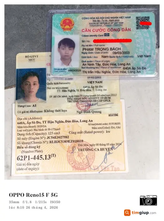 Nhặt được giấy tờ tùy thân, liên hệ nhận lại