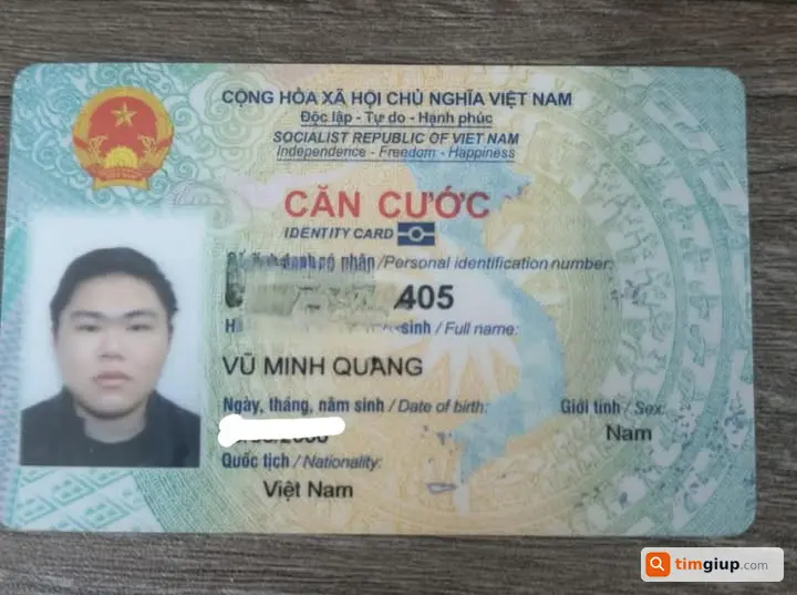 Rơi ví có CCCD Vũ Minh Quang đoạn Trần Điền Hà Nội