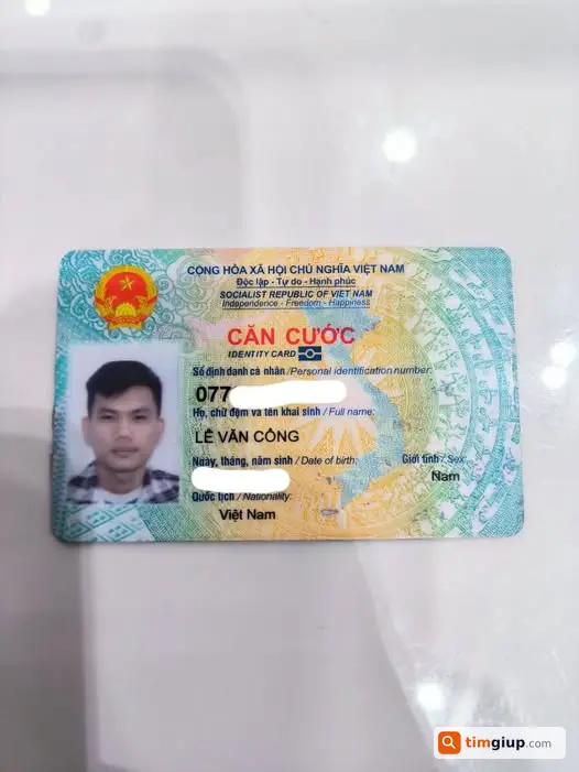 tìm ví bị rơi chứa giấy tờ cá nhân tại Hương lộ 3 giao kênh 19/5