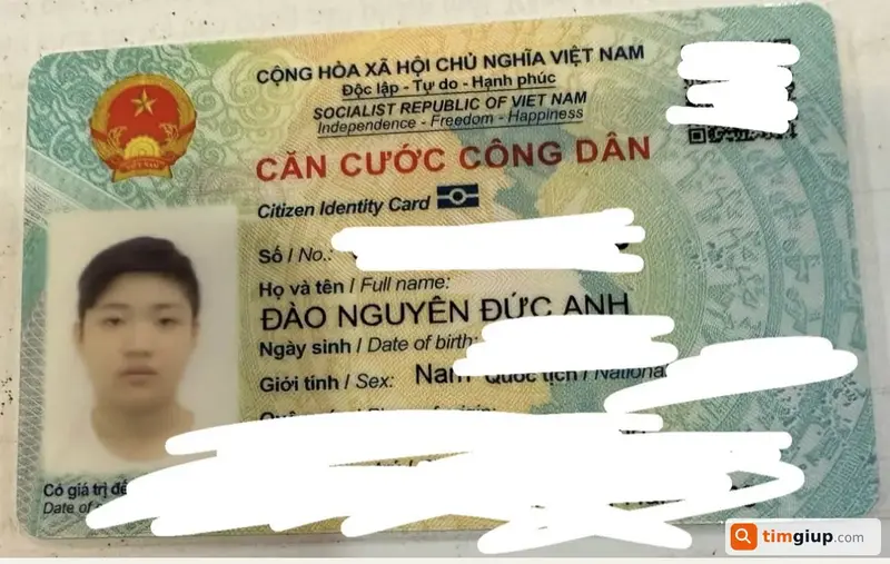 Tìm ví đánh rơi tại khu vực Thanh Xuân, Hà Nội - Chủ sở hữu Đào Nguyên Đức Anh