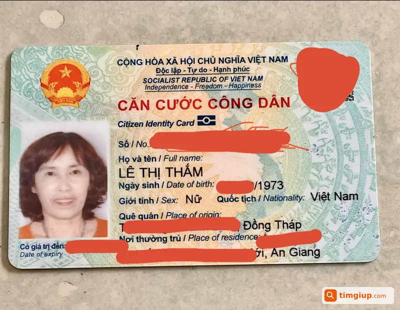 Đánh Rơi Cccd Tên Lê Thị Thắm Trên Tỉnh Lộ 942, An Giang