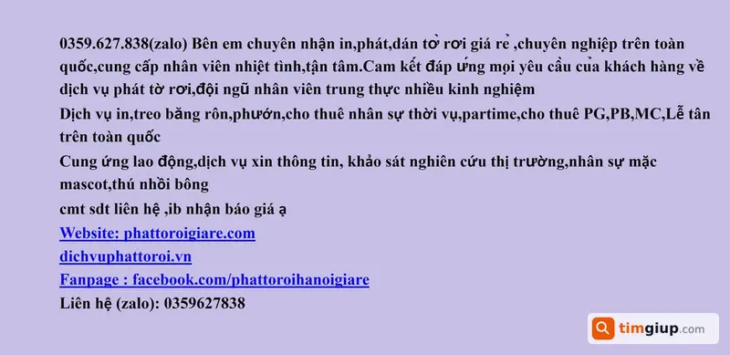 Tìm Dịch Vụ Phát Tờ Rơi Và In Ấn Giá Rẻ Toàn Quốc