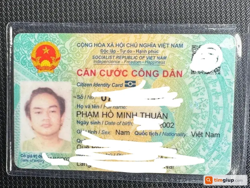 Tìm ví đánh rơi mang tên Phạm Hồ Minh Thuận tại Đồng Nai