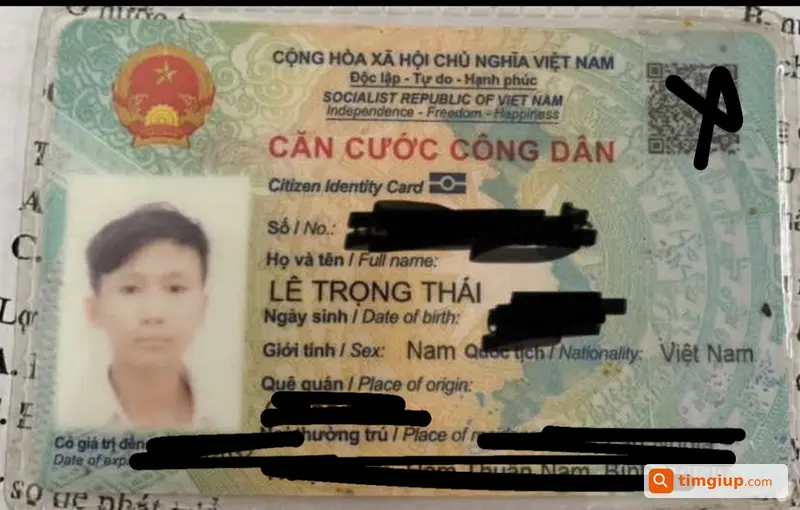 Ví Tiền Và Giấy Tờ Tên Lê Trọng Thái Rơi Tại Tphcm
