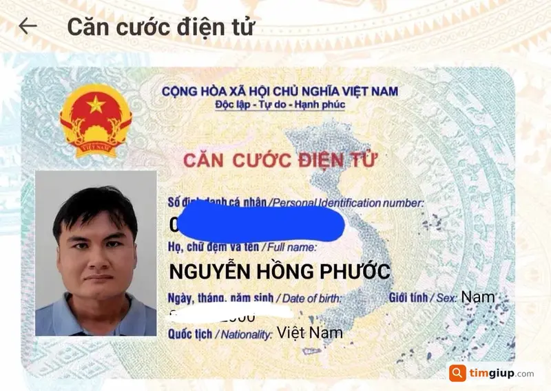 Tìm ví và giấy tờ tùy thân tên Nguyễn Hồng Phước tại TP.HCM
