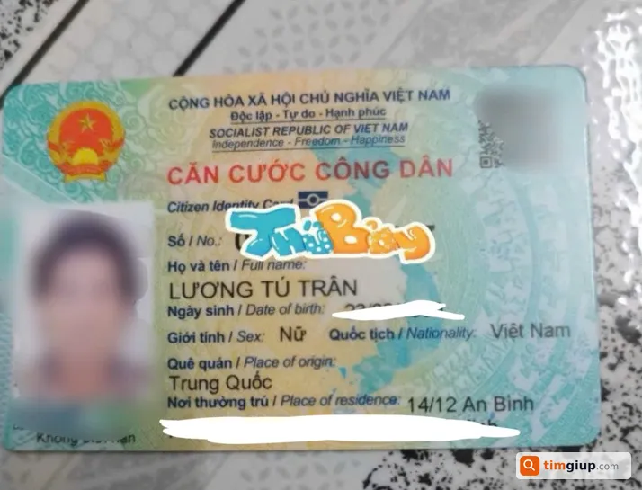 Tìm ví và giấy tờ tùy thân tên Lương Tú Trân tại Quận 8, TP.HCM