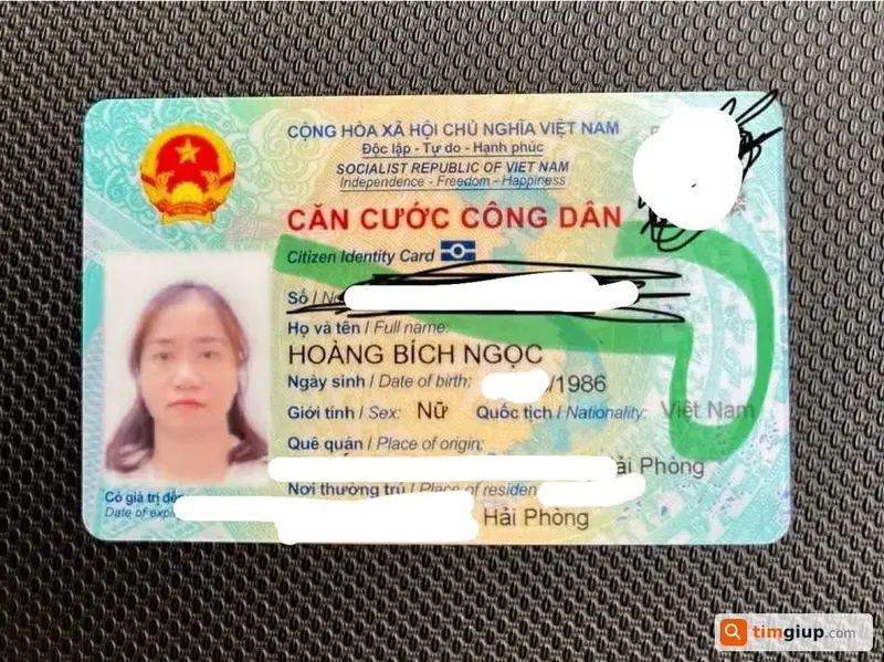 Tìm ví và giấy tờ tùy thân của chị Hoàng Bích Ngọc tại Hải Phòng