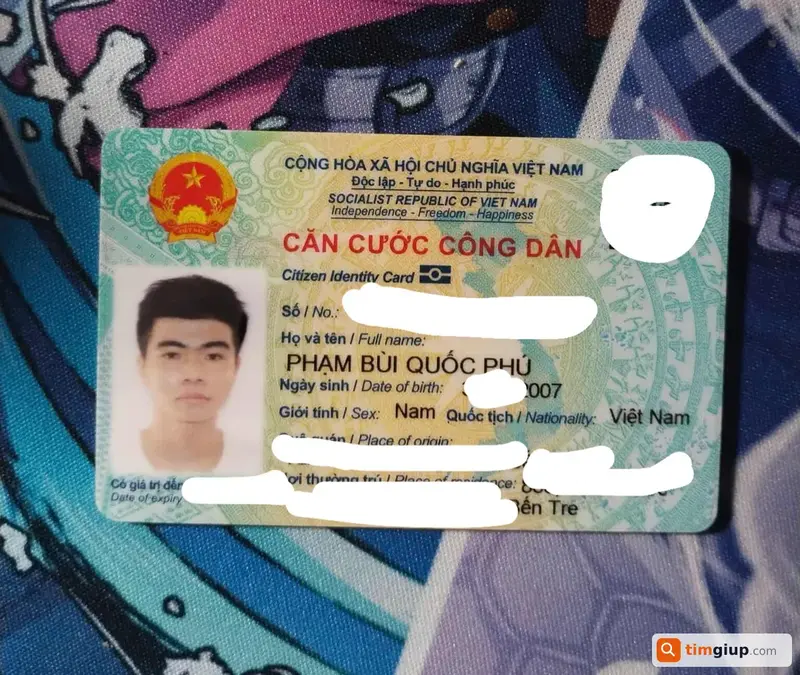 Tìm ví giấy tờ mang tên Phạm Bùi Quốc Phú tại Vũng Tàu - Bình Dương