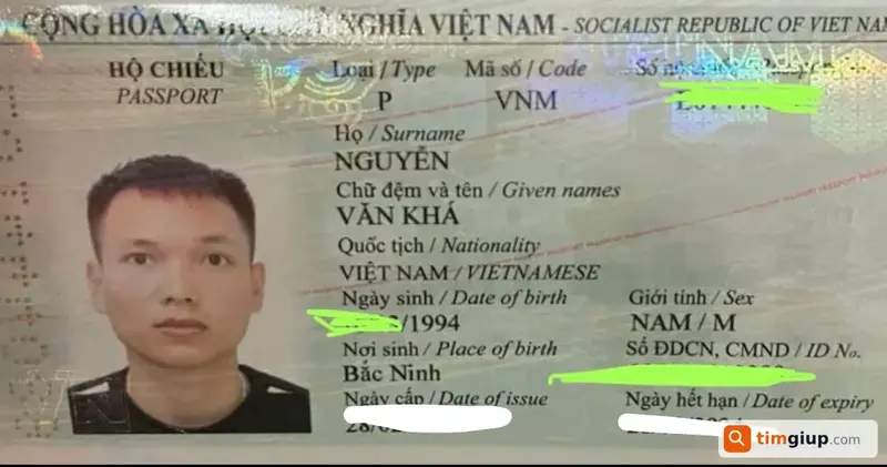 Tìm 2 quyển hộ chiếu tên Nguyễn Văn Khá (1994) tại Bắc Ninh