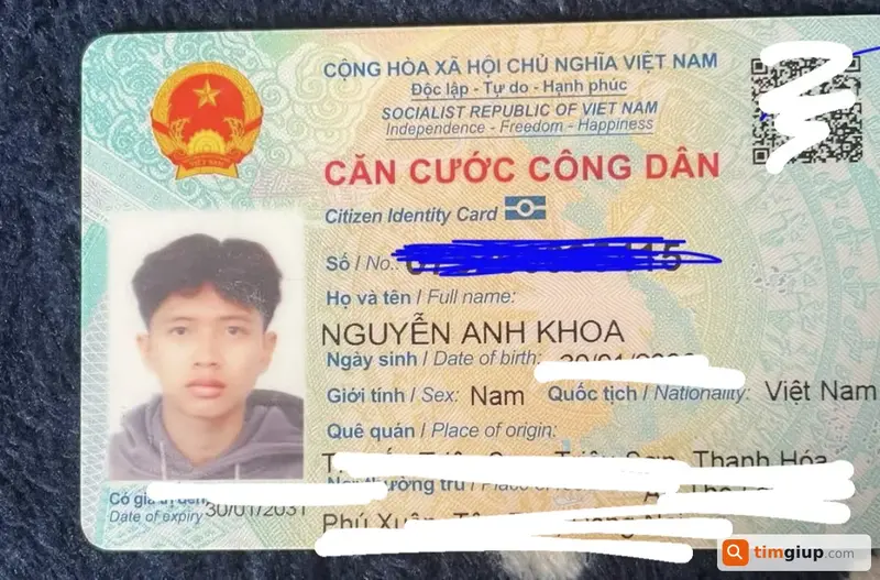 Tìm ví đánh rơi chứa giấy tờ tùy thân của Nguyễn Anh Khoa tại TP. Hồ Chí Minh