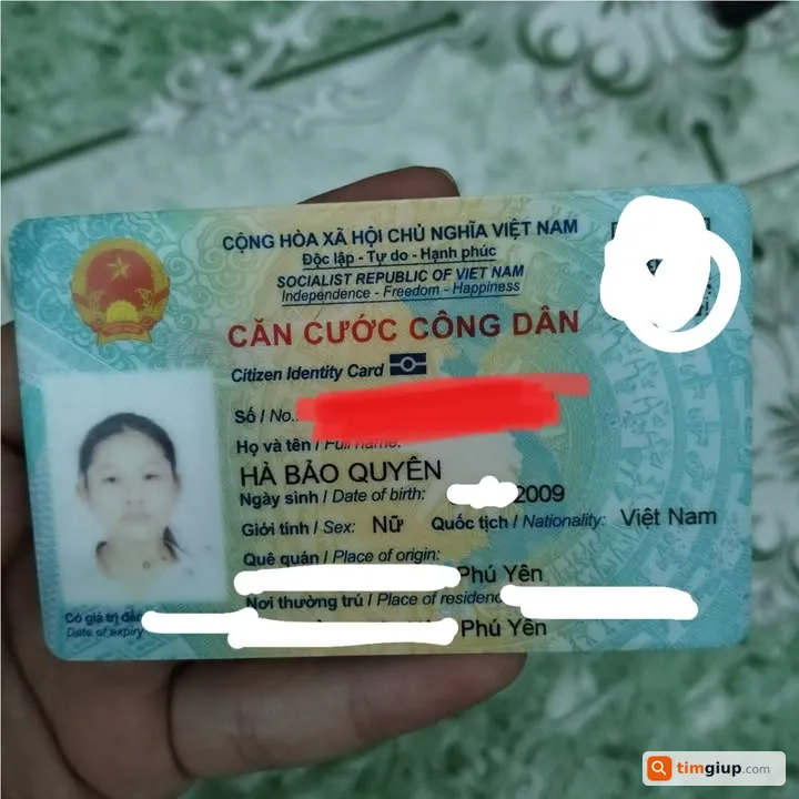 Tìm ví tiền và giấy tờ tùy thân của Hà Bảo Quyên tại Tây Hòa, Phú Yên