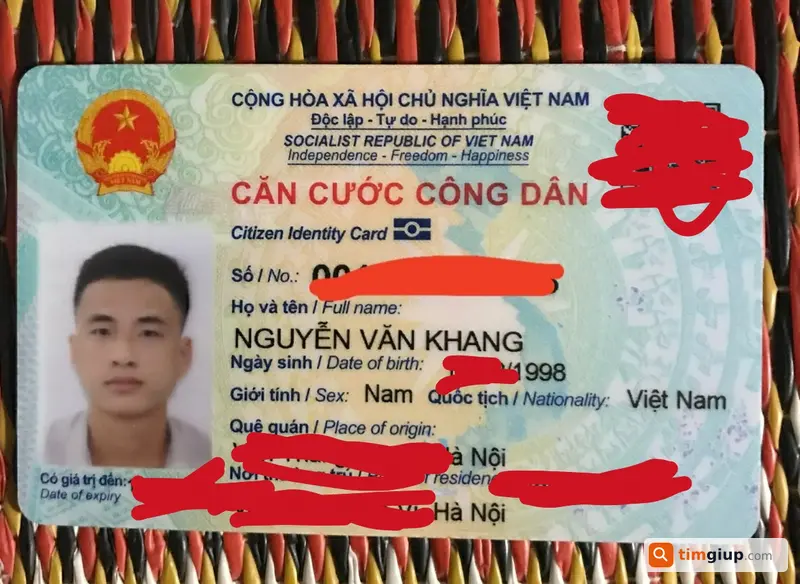 Rơi ví và giấy tờ mang tên Nguyễn Văn Khang tại Hà Nội