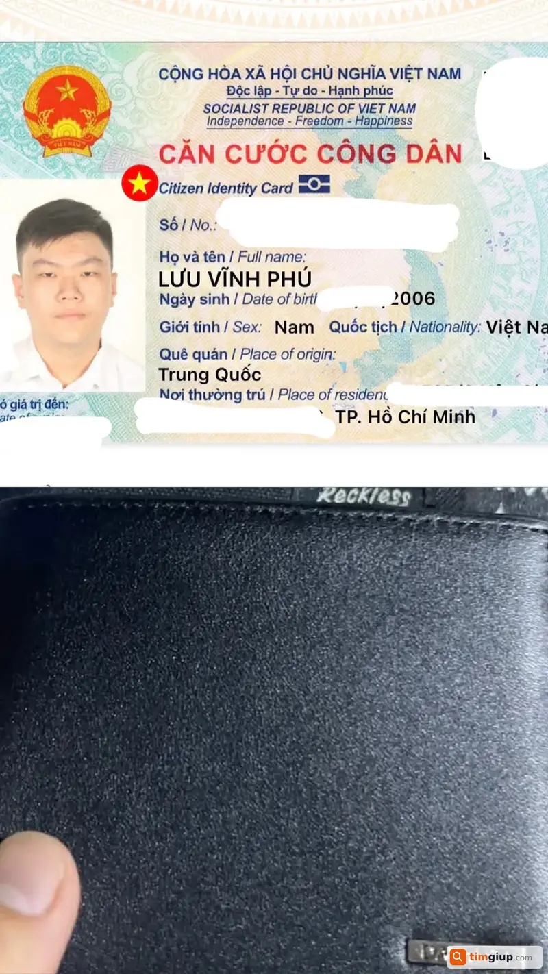 Tìm ví và giấy tờ tùy thân của Lưu Vĩnh Phú