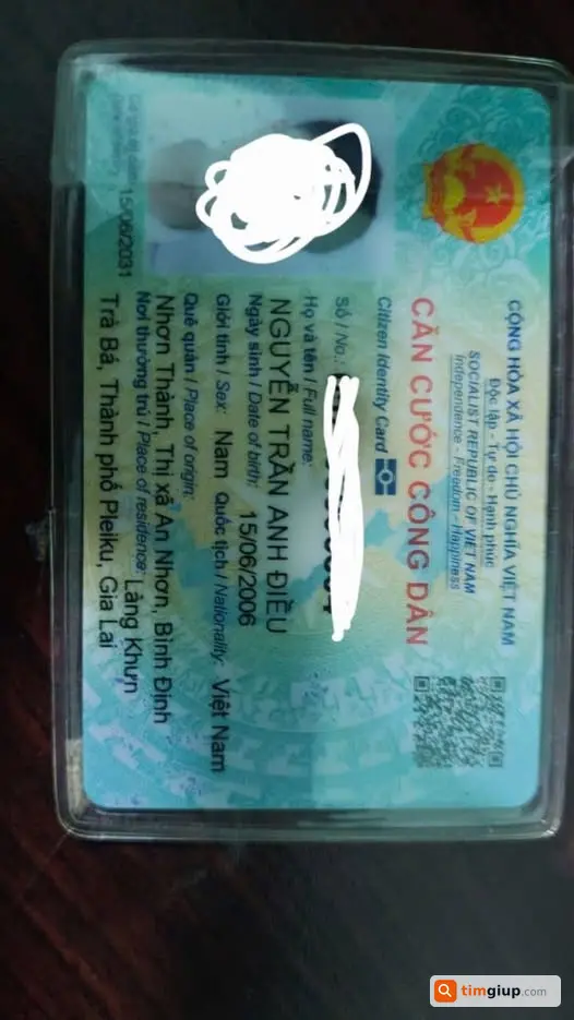 Tìm ví có giấy tờ mang tên Nguyễn Trần Anh Điều