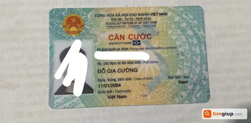 Nhặt được giấy tờ tùy thân (CCCD) tại kho 34 Thạch Khôi
