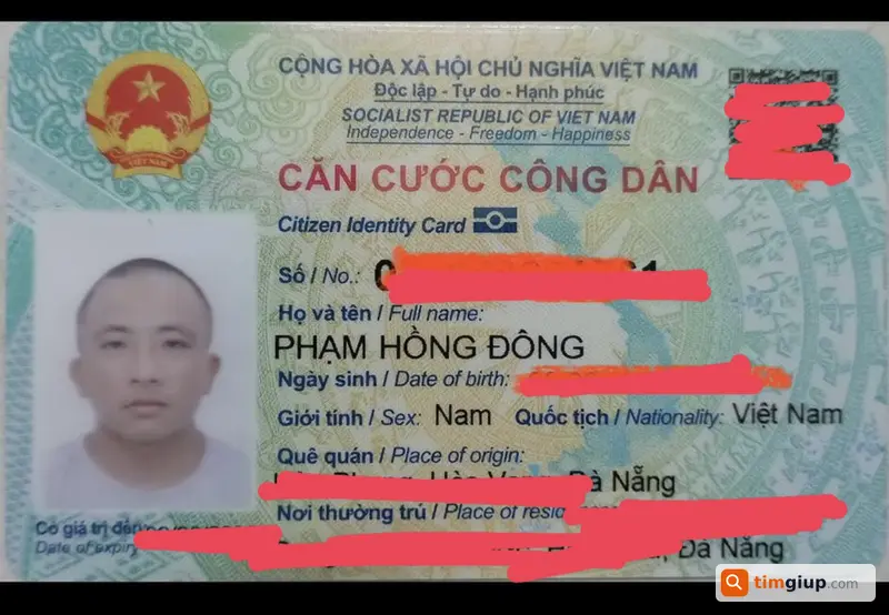 Tìm Giấy Tờ Tùy Thân Mang Tên Phạm Hồng Đông Tại Hải Châu